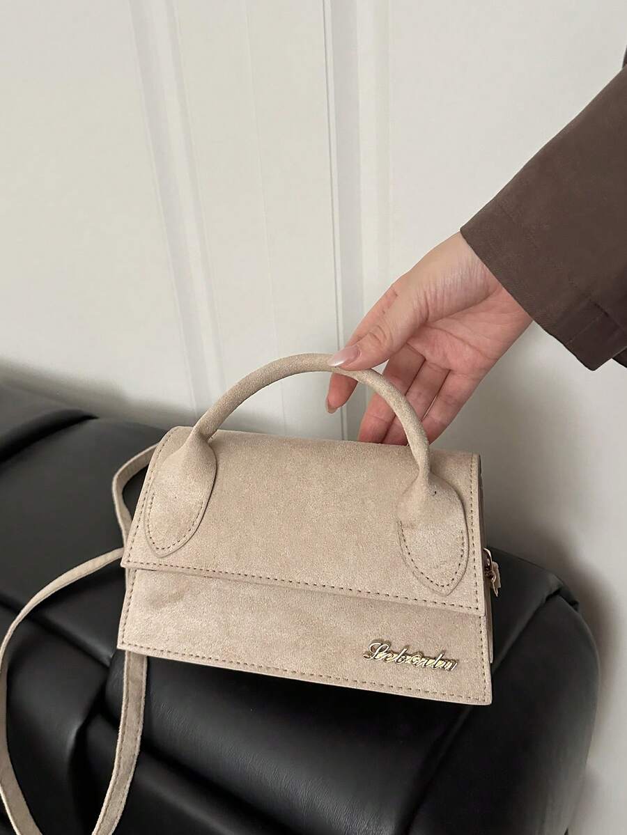 1pc Women's High-Quality Handbag With Flap, Large Capacity Square Bag, Suitable For Shopping, Dating, All Seasons, Minimalist Stylish Shoulder Bag With Detachable Adjustable Strap