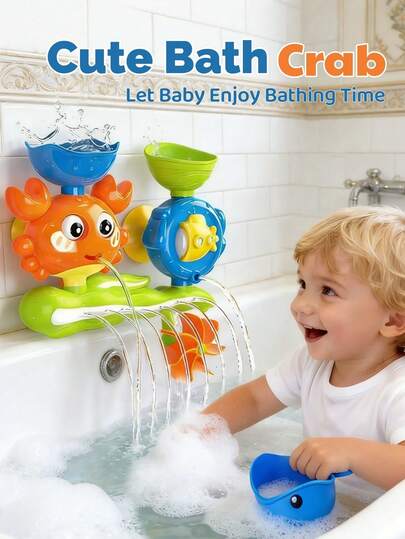 Floating Swimming Frog Baby Bath Toy, Interesting & Educational Bath Toy For Children, Sensory Bath And Pool Toy, Spraying Toy, Non-Slip Suction Cup, Birthday Gift For Boys And Girls, Bath Toy, Baby Toy, Bath Toy, Baby Supplies, Pool Toy