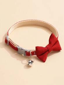 Collar suave ajustable con campana para mascotas - Elegante para perros pequeños, gatos y gatitos - Multicolor - Ver 11