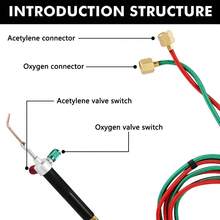 Mini Oxygen Torch Kit, Micro Oxygen Acetylene/Butane Gas Welding Torch With 5pc Tips For Jewelry Repair - Multicolor - View 5