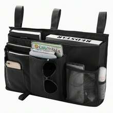 Double-Decker Bed Storage Bag, Hanging Bed Storage Bag, 8-Compartment Storage Bag, Suitable For Student Dormitories, Hospital Beds, Crib Rails, Hanging Bed Storage Bag, Multi-Compartment Hanging Bed Storage Bag, Hanging Storage Bag For Bunk Beds In Student Dormitories, Bed Storage Bag - Grey - View 4