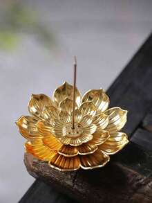 1/2pcs Exquisite Lotus Design Incense Holder With Ash Tray - Elegant Home And Office Aromatherapy Accessory To Create A Peaceful Atmosphere - Perfect For Meditation And Relaxation (Random Details) - Multicolor - View 11