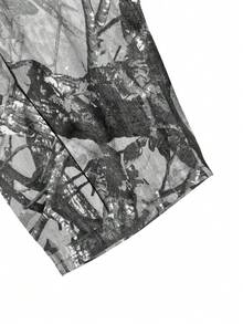 男士时尚工装短裤，户外休闲数码印花阔腿短裤，适合夏季，轻便街头风宽松5英寸短裤，夏季沙滩裤 - 灰色 - 查看 6