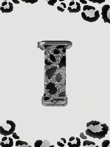 1条柔软弹性透气替换表带，银色豹纹图案，适用于三星、荣耀智能手表，尺寸可选38mm、40mm、41mm、42mm、46mm、45mm、44mm、49mm；时尚休闲硅胶表带，适用于苹果手表Ultra SE/11/10/9/8/7/6/5/4/3/2/1 - 彩色 - 查看 4