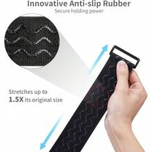 Correas Elásticas Antideslizantes,Pack de 10 en 5 Tamaños, Correas Resistentes con Cierre de Gancho y Bucle para Cuerdas, Mangue - A - Ver 8