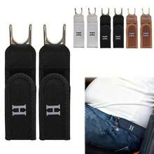 2 PCS Buckleless Belt Hook, Tactical Metal Hook Elastic Belt, Gift For Men & Women, Valentine's Day Gift,Black - màu đen - Xem 1