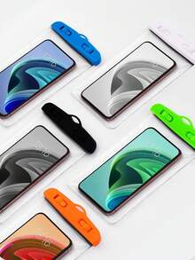 Waterproof Phone Case, Casual Waterproof Phone Bag, PVC Phone Bag, Vacation Beach Sports Bag, School Supplies, Student Supplies, Waterproof Phone Bag, Touchscreen Universal Rafting Swimming Waterproof Bag, Water Park Waterproof Phone Case, Type-C Phone Dustproof Waterproof Silicone Plug - Multicolor - View 2