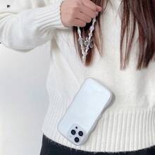 1个透明波浪形保护手机壳 + 时尚蝴蝶手链，适合日常使用，兼容 17 Air/17 Pro/17 Pro Max/17/16 e/16/15/14/13/12/11/X/Xr/8/7/Galaxy A14/A15/A54/S24/S24 Ultra系列 - 無色 - 查看 5