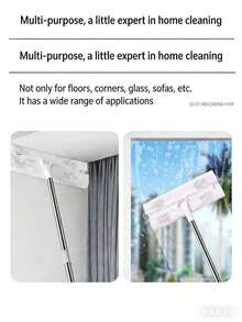 Disposable Mop, Convenient And Worry-Free, Easy To Use, Thoroughly Cleans The Floor In One Step. Comes With A Storage Rack For Convenient And Quick Use. - Dust Mop + Acrylic Storage Box (separate Type) - View 2