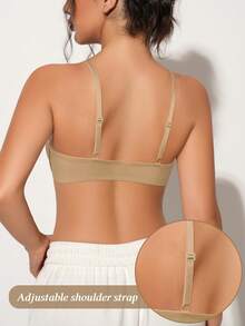 Front Closure Lift & Enhance Bra - Breathable & Comfortable, Ideal For Daily Wear - Coffee Brown - View 5
