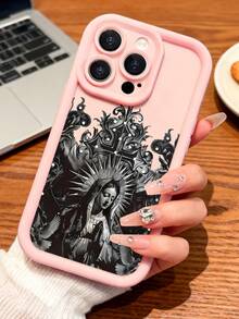 Divine Mother Mary Phone Case, Renaissance Style, Phone Case For IPhone 17 Pro Max 17 Air 17Pro 16 15 14 13 12 11 Pro Max, Religious Art Gift, Sacred Iconography Design, Christian Art Theme,  Virgin Mary Gift Idea, Peaceful Dove Present - 粉色 - 查看 2
