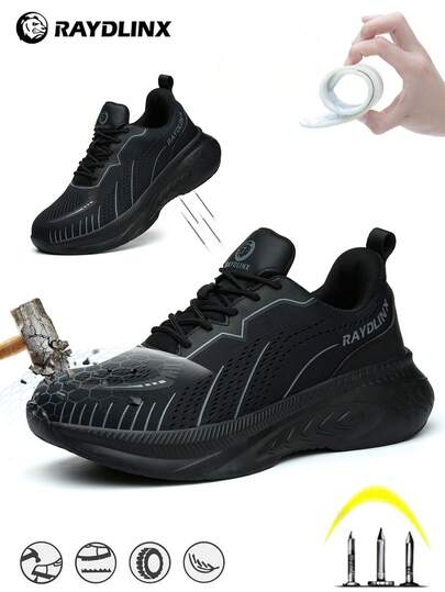 RAYDLINX Women's Steel Toe Shoes, Anti-Smash, Anti-Puncture, Comfortable, Anti-Odor, For Work Site, Protective Footwear