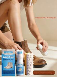Kit de limpieza de cuero de ante - Limpiador y quitamanchas diario para ante, nubuck, botas de nieve, zapatos mate, fórmula suave para limpiar en profundidad sin dañar las fibras, para bodas, Y2K, fiestas - Multicolor - Ver 13