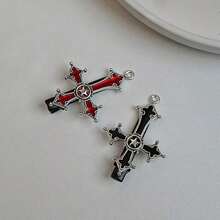 Kẹp tóc bên hông dễ thương và cá tính, kẹp cá sấu tối giản thời trang, kẹp hình chữ thập sáng tạo, quà tặng ngày lễ, kẹp móng vuốt phù thủy, kẹp tóc, phụ kiện tóc, đồ dùng học tập, phụ kiện đội đầu, ghim cài tóc - Nhiều màu - Xem 17