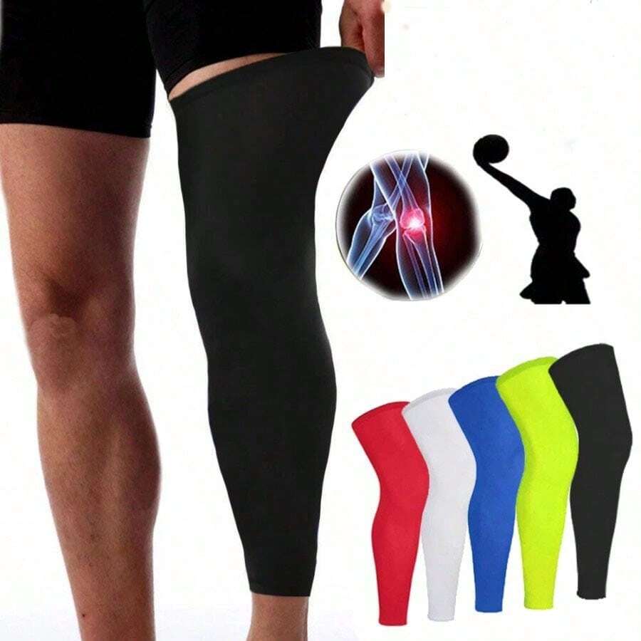 1pc Outdoor Sports Thigh High Compression Socks, Suitable For Running, Hiking, Cycling, Badminton, Basketball And Other Sports - Multicolor - View 1