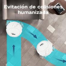 3 en 1 Aspiradora robótica todo en uno, equipada con cepillo recolector de polvo, succión ultra potente, diseño ultrafino y ultrasilencioso,el gran aliado para la limpieza doméstica - Negro - Ver 6