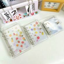 1本A6/A7/A8透明单扣活页笔记本/贴纸簿，IDOLME透明单扣软皮活页手册，PP透明内页替换芯，便携式贴纸簿，大容量，适用于KPOP专辑、贴纸收纳、DIY手册、剪贴簿、笔记本、计划本、学生新学期用品、办公用品、宅文化活动等。 - 無色 - 查看 5