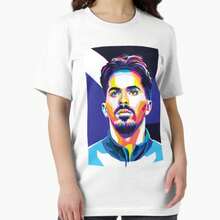 Camiseta esencial con estilo WPAP de Vitinha - Blanco - Ver 1