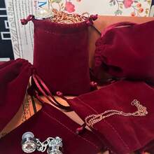 Drawstring Velvet Pouch, Suitable For Storing Jewelry, Seals And Other Items,Room Decor - Multicolor - View 5