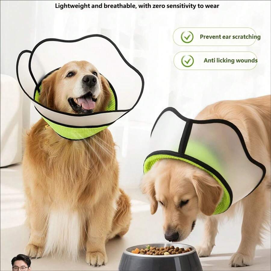 Elizabethan Collar For Dogs, Adjustable, Post-Operative Protective Soft Collar, Universal Collar For Dogs And Cats, Prevents Licking And Biting, Suitable For Small To Medium-Sized Cats And Dogs, Universal Pet Collar.