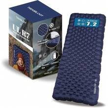 Alfombrilla para dormir ultraligera con alto valor R para climas extremos, fácil de inflar, colchón de camping ideal para senderismo y aventuras al aire libre - Azul - Ver 1