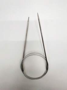 Kim đan bằng thép không gỉ 80cm - Kim đan tròn - 2mm-6mm [Chiều dài] - Bền và trơn tru, dùng để đan áo len và các sản phẩm thủ công khác. - Kim đan tròn bằng thép không gỉ - Xem 15
