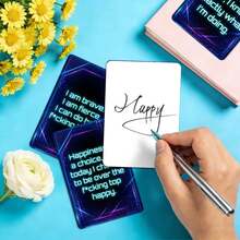 54件套励志卡片套装 - 赛博朋克风格“寻找方法，而非借口”语录，可用于墙面装饰、日记和激励积极进取的人士，包含肯定卡片。 - 彩色 - 查看 10