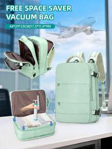 Tas Ransel Kabin Wizz Air Ryanair 40x20x30cm - Kompartemen Laptop 14", Termasuk Kantong Kompresi Vakum dan Set Pompa Manual, Tempat Penyimpanan Sepatu, Cocok untuk Perjalanan Singkat, Tas Kabin, Perlengkapan Perjalanan Ringkas - MultiWarna - View 11