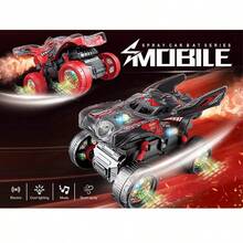 Diseño Popular de coches de pedal infantil con función de pulverización gcc, coches mixtos rojos y negros, coches laterales de murciélagos,Vehículo acrobático de spray de murciélagos,Vehículo acrobático en aerosol,Vehículo de control remoto por inducción de gestos,Coche de control remoto de música de iluminación - color aleatorio - Ver 4