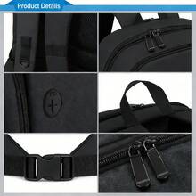 1pc Stylish And Minimalist Camera Bag, Waterproof Photography Bag, Outdoor Backpack Charger Case Office Must Haves Digital Bag Cable Camera Bag Electronic Data Cable Organizer Storage Power Bank Cover For Wallet Travel Camera Bag Women Man Child's Christmas Gifts Essential Teacher Supplies Waterproof Lightweight Large Capacity Portable Accessories - 黑色 - 查看 9