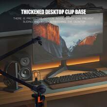 重型麦克风桌面支架套装，带可调节悬臂、防喷罩和防风罩，适用于其他麦克风 - 黑色 - 查看 6