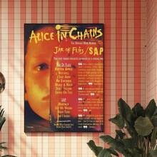 1张复古乐队A-Alice In Chains经典海报，现代防水高清海报，精美家居装饰，房间墙面装饰无框帆布画，卧室、客厅、走廊的理想礼物，墙面艺术，墙面装饰，生日毕业家居装饰，装饰品，无框 - 333 - 查看 7
