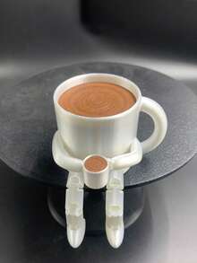 可爱的咖啡杯和咖啡豆造型摆件，带可活动腿 – 塑料材质桌面摆件，现代设计，非常适合咖啡角装饰，送给咖啡爱好者的趣味礼物，家居和办公室装饰，可爱的书架装饰，以及可收藏的活动摆件。 - 多色 - 查看 12