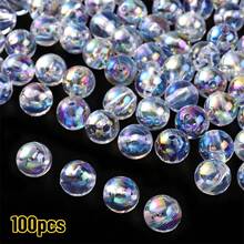 4/6/8/10/12/16mm Classic Rainbow Sequin Beads, 6-16mm Mermaid Shiny Resin Loose Beads For DIY Jewelry Making, Phone Charms, Pendants, Bracelets - AB Lottery - View 11