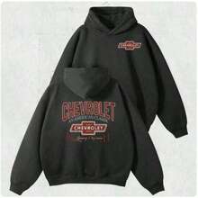 Men Women Chevrolet Hoodie Sweatshirt Streetwear Vintage Chevrolet American Hoodie – 90s Style Unisex Car Lover Pullover, Classic Chevy Accessories Shirt Sudadera Sudadera Pullover |   Exquisite Design |     Loose And Comfortable |     Easy To Match | Stylish And Warm Sweatshirt - màu đen - Xem 1