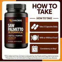 Chaobig Saw Palmetto Capsules Supplement, 1000Mg Stinging Nettle Leaf Powder Advanced 3X Formula, Pumpkin Seed Blend, DHT Urinary Health, Prostate Support For Mens Health, Unisex Supplement, Easy To Swallow, Local Warehouse Shipment, Third Party Verified, Strict Quality Control, Vitamins And Minerals, Wellness Support, Packaging May Vary - Sức khỏe tuyến tiền liệt - Xem 5