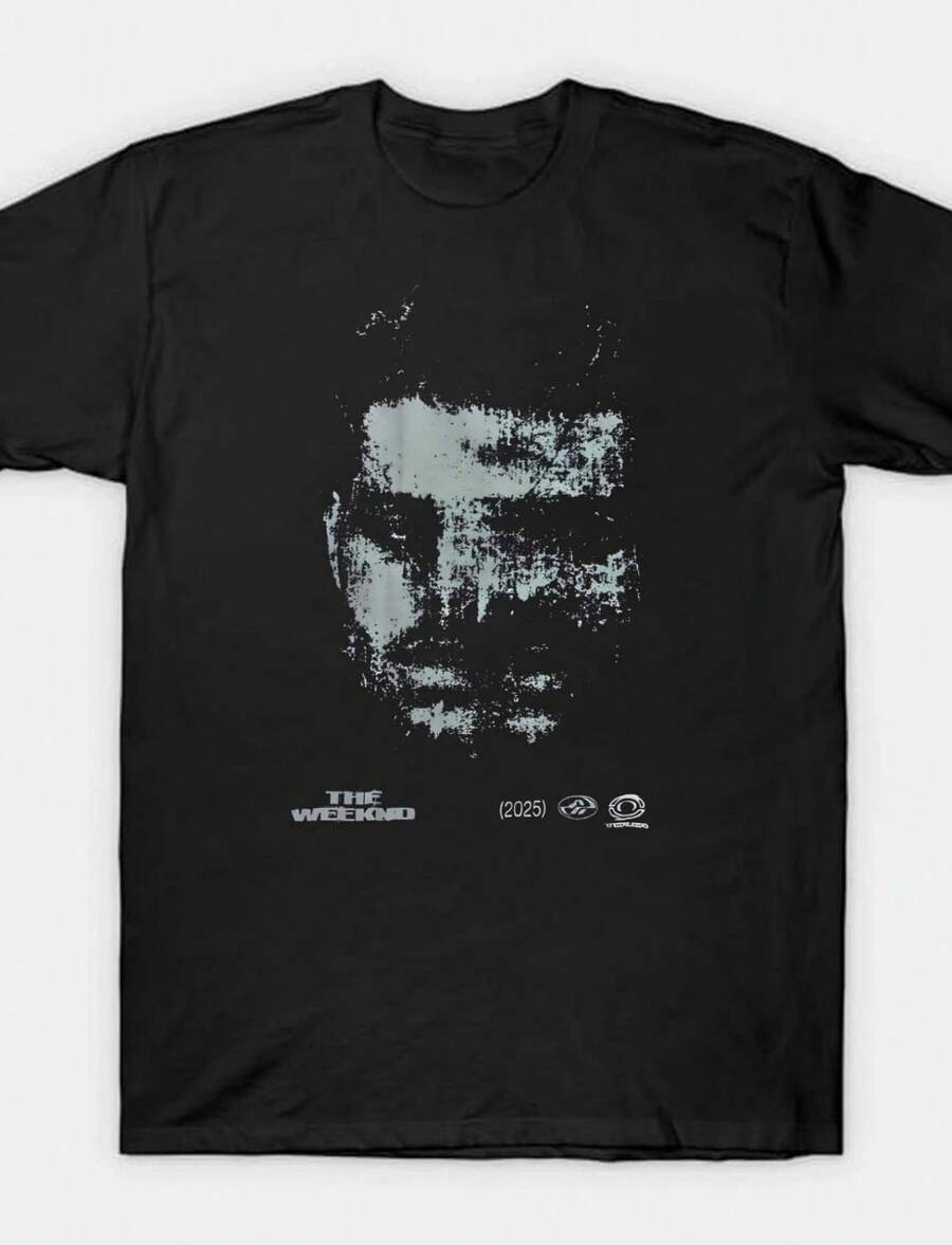 New The Weeknds US Cities Tour 2025 Gift For Fans Unisex S-5XL Shirt - 黑色 - 查看 1