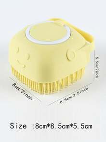 婴儿及儿童专用液体硅胶沐浴刷，背部沐浴刷，柔软刷毛，分格瓶装，沐浴清洁工具 - 彩色 - 查看 9