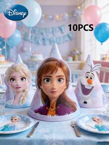 Disney 10 chiếc mũ sinh nhật công chúa theo chủ đề chính thức, đồ trang trí tiệc ngoài trời, đồ dùng tiệc tùng, quà tặng sinh nhật. - DP2311 - Xem 1
