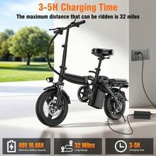 500W Folding Electric Bike For Adults And Teens, 48V 10.4AH Removable Battery, 15 MPH, Front Basket & Mobile Phone Mount, Commuter & Campus Ebike For Adults, 32 Miles Range - T1-15MPH Foldable Electric Bike - 查看 2