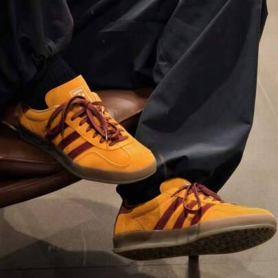  adidas originals GAZELLE 舒適百搭薄底 輕便 低筒 板鞋 男女同款 暖沙色