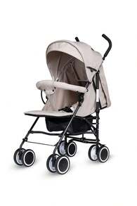 Bambico Easy Fold Stroller Baby Pushchair Compact Advanced Suspension Sturdy Wheels Stylish Design - 米色 - 查看 5