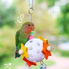 1pc Random Color & Style Parrot Chewing Toy, Puzzle Ball Cage Toy, Entertaining & Intellectual Plaything For Medium/Small Parrots - Multicolor - View 5