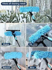 Professional 72" High Window Cleaning Squeegee Set With Extension Pole, 2-In-1 High Window Cleaning Squeegee Set With 1 Rotatable Head And 2 Interchangeable Washers, Best Indoor Outdoor Window Washing Equipment - A - View 9