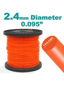 Heavy Duty Grass Trimmer Line, 2.4mm X 100m Round Strimmer Line Wire Cord Rope N - Default - View 2