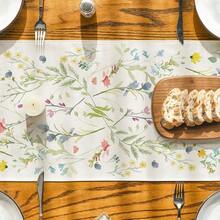 1pc Summer Blooming Wildflowers Printed Table Runner, Floral Kitchen Dining Table Decor For Spring/Summer Seasons, Size: 33 X 183 Cm - Beige - View 4