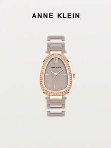 Anne Klein 1pc Women's Black Ceramic Quartz Watch, Elegant Wristwatch With Round Glossy Black Dial, Adjustable Bracelet - Rose Gold - View 9