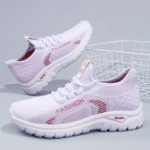 New Casual Sports Shoes For Spring 2026, Featuring A Lace-Up Design, EVA Material, Breathable Mesh Upper, Stylish Appearance, Fashionable Color Scheme, Versatile And Easy To Match, And A Thickened Sole. New Arrival Now. - trắng - Xem 3