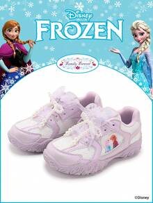 Disney 1 Pair Kids' Sports Shoes, Including Princess, Anna Princess, And Arendelle Princess Sports Shoes, Suitable For Daily, Holiday Sports And Outdoor Wear. Comfortable, Non-Slip, Durable And Breathable Soles - Mauve Purple - View 1
