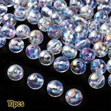 4/6/8/10/12/16mm Classic Rainbow Sequin Beads, 6-16mm Mermaid Shiny Resin Loose Beads For DIY Jewelry Making, Phone Charms, Pendants, Bracelets - AB Lottery - View 9